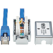Tripp Lite by Eaton Cat6a Junction Box Cable Assembly, 18 in., Blue - N237A-P18N-WHSH