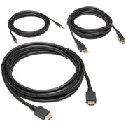 Tripp Lite by Eaton HDMI KVM Cable Kit - 4K HDMI, USB 2.0, 3.5 mm Audio (M/M), Black, 10 ft.