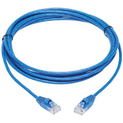 Tripp Lite by Eaton Cat6a 10G Snagless Molded Slim UTP Network Patch Cable (M/M), Blue, 10 ft. - N261-S10-BL