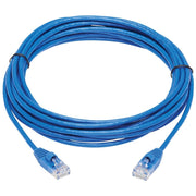 Tripp Lite by Eaton Cat6a 10G Snagless Molded Slim UTP Network Patch Cable (M/M), Blue, 15 ft. - N261-S15-BL