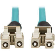 Tripp Lite by Eaton N820-01M-IND 10Gb Duplex Multimode 50/125 OM3 Fiber Patch Cable, Aqua, 1 m - N820-01M-IND