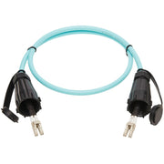 Tripp Lite by Eaton N820-01M-IND 10Gb Duplex Multimode 50/125 OM3 Fiber Patch Cable, Aqua, 1 m - N820-01M-IND