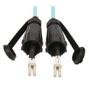 N820-01M-IND_Tripp Lite by Eaton N820-01M-IND 10Gb Duplex Multimode 50/125 OM3 Fiber Patch Cable, Aqua, 1 m