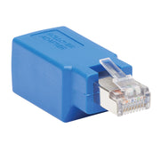 N034-001-SH_Tripp Lite by Eaton Cisco Serial Console Rollover Adapter (M/F) - RJ45 to RJ45, Shielded, Blue