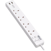 Tripp Lite by Eaton Protect It! PS4B18USBW 4-Outlets Power Strip - PS4B18USBW