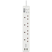 Tripp Lite by Eaton Protect It! PS4B18USBW 4-Outlets Power Strip - PS4B18USBW