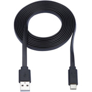 Tripp Lite by Eaton USB-A to USB-C Flat Cable (M/M), Black, 3 ft. (0.9 m) - U038-003-FL