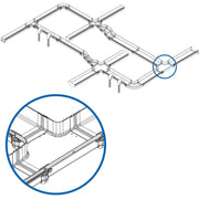 Tripp Lite by Eaton Toolless Horizontal 90-Degree T-Junction for Fiber Routing System,240 mm (10 in) - SRFC10JUNT