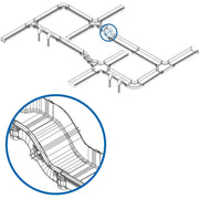 Tripp Lite by Eaton Toolless 45-Degree Up/Down Ramp Kit for Fiber Routing System, 240 mm (10 in) - SRFC10RAMP