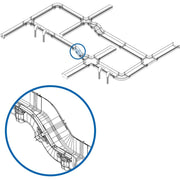 Tripp Lite by Eaton Toolless 45-Degree Up/Down Ramp Kit for Fiber Routing System, 120 mm (5 in.) - SRFC5RAMP