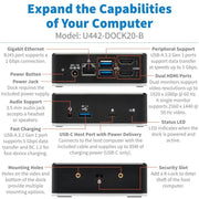 Tripp Lite by Eaton U442-DOCK20-B Docking Station - U442-DOCK20-B