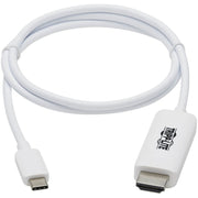 Tripp Lite by Eaton U444-003-HWE USB-C to HDMI Adapter Cable, M/M, White, 3 ft. - U444-003-HWE