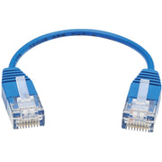 Tripp Lite by Eaton N200-UR6N-BL Cat6 Ultra-Slim Ethernet Cable (RJ45 M/M), Blue, 6 in. - N200-UR6N-BL