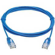 Tripp Lite by Eaton Cat6a 10G Certified Molded Ultra-Slim UTP Ethernet Cable (RJ45 M/M), Blue, 7 ft. - N261-UR07-BL