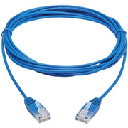 Tripp Lite by Eaton Cat6a 10G Certified Molded Ultra-Slim UTP Ethernet Cable (RJ45 M/M), Blue, 10ft. - N261-UR10-BL