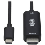 Tripp Lite by Eaton U444-003-HDR4BE USB-C to HDMI Adapter Cable, M/M, Black, 3 ft.