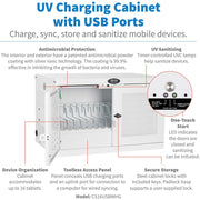 Tripp Lite by Eaton CS16USBWHG Hospital-Grade 16-Device UV Charging Cabinet, White - CS16USBWHG