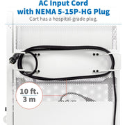 Tripp Lite by Eaton CSC32ACWHG Hospital-Grade 32-Device UV Charging Cart, White - CSC32ACWHG