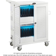 Tripp Lite by Eaton CSC32ACWHG Hospital-Grade 32-Device UV Charging Cart, White - CSC32ACWHG