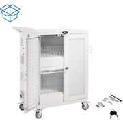 Tripp Lite by Eaton CSC32ACWHG Hospital-Grade 32-Device UV Charging Cart, White - CSC32ACWHG