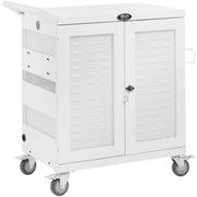 Tripp Lite by Eaton CSC32USBWHG Hospital-Grade 32-Device UV Charging Cart, White - CSC32USBWHG