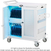 Tripp Lite by Eaton CSC32USBWHG Hospital-Grade 32-Device UV Charging Cart, White - CSC32USBWHG