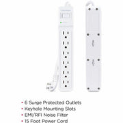 CyberPower Essential B615 6-Outlet Surge Suppressor/Protector - B615