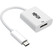 Tripp Lite by Eaton U444-06N-DP8W USB-C to DisplayPort Adapter Cable, M/F, White, 6 in.