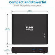 Tripp Lite by Eaton B003-HC2-DOCK1 2-Port USB-C KVM Dock, Black - B003-HC2-DOCK1