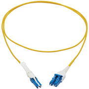 Tripp Lite by Eaton N381L-01M 400Gb Duplex Singlemode 9/125 OS2 Fiber Optic Cable, Yellow, 1 m - N381L-01M