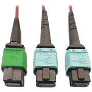 Tripp Lite series N846D-03M-16DMG 400G Multimode 50/125 OM4 Fiber Optic Cable, Magenta, 3 m - N846D-03M-16DMG