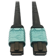 Tripp Lite by Eaton N846D-05M-24AAQ 400G Multimode 50/125 OM4 Fiber Optic Cable, Aqua, 5 m - N846D-05M-24AAQ