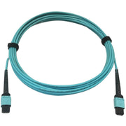 Tripp Lite by Eaton N846D-05M-24AAQ 400G Multimode 50/125 OM4 Fiber Optic Cable, Aqua, 5 m - N846D-05M-24AAQ