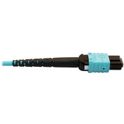 Tripp Lite by Eaton N846D-10M-24AAQ 400G Multimode 50/125 OM4 Fiber Optic Cable, Aqua, 10 m - N846D-10M-24AAQ