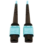 Tripp Lite by Eaton N846D-10M-24AAQ 400G Multimode 50/125 OM4 Fiber Optic Cable, Aqua, 10 m
