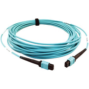 Tripp Lite by Eaton N846D-10M-24AAQ 400G Multimode 50/125 OM4 Fiber Optic Cable, Aqua, 10 m - N846D-10M-24AAQ