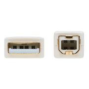 Tripp Lite Safe-IT USB-A to USB-B Antibacterial Cable (M/M), USB 2.0, White, 6 ft. - U022AB-006-WH