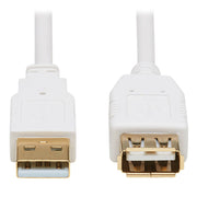 U024AB-006-WH_Tripp Lite Safe-IT USB-A Antibacterial Extension Cable (M/F), USB 2.0, White, 6 ft.