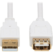 U024AB-006-WH_Tripp Lite Safe-IT USB-A Antibacterial Extension Cable (M/F), USB 2.0, White, 6 ft.