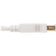 Tripp Lite Safe-IT USB-A Antibacterial Extension Cable (M/F), USB 2.0, White, 3 ft. - U024AB-003-WH