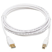 Tripp Lite Safe-IT USB-A to USB-B Antibacterial Cable (M/M), USB 2.0, White, 10 ft. - U022AB-010-WH