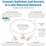 Tripp Lite Safe-IT N261AB-S02-WH Cat.6a UTP Network Cable - N261AB-S02-WH
