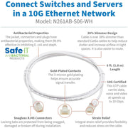 Tripp Lite Safe-IT N261AB-S06-WH Cat.6a UTP Network Cable - N261AB-S06-WH