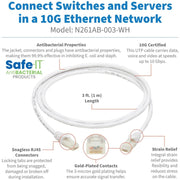 Tripp Lite Safe-IT N261AB-003-WH Cat.6a UTP Network Cable - N261AB-003-WH