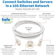 Tripp Lite Safe-IT N261AB-007-WH Cat.6a UTP Network Cable - N261AB-007-WH