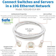 Tripp Lite Safe-IT N261AB-014-WH Cat.6a UTP Network Cable - N261AB-014-WH