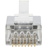 Tripp Lite by Eaton Cat6 RJ45 Pass-Through FTP Modular Plug, 50 Pack - N232-050-FTP