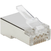 Tripp Lite by Eaton Cat6 RJ45 Pass-Through FTP Modular Plug, 50 Pack - N232-050-FTP