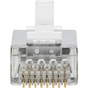 Tripp Lite by Eaton Cat6 RJ45 Pass-Through FTP Modular Plug, 100 Pack - N232-100-FTP