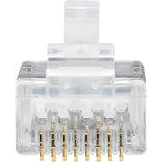 Tripp Lite by Eaton Cat6 RJ45 Pass-Through UTP Modular Plug, 100 Pack - N232-100-UTP